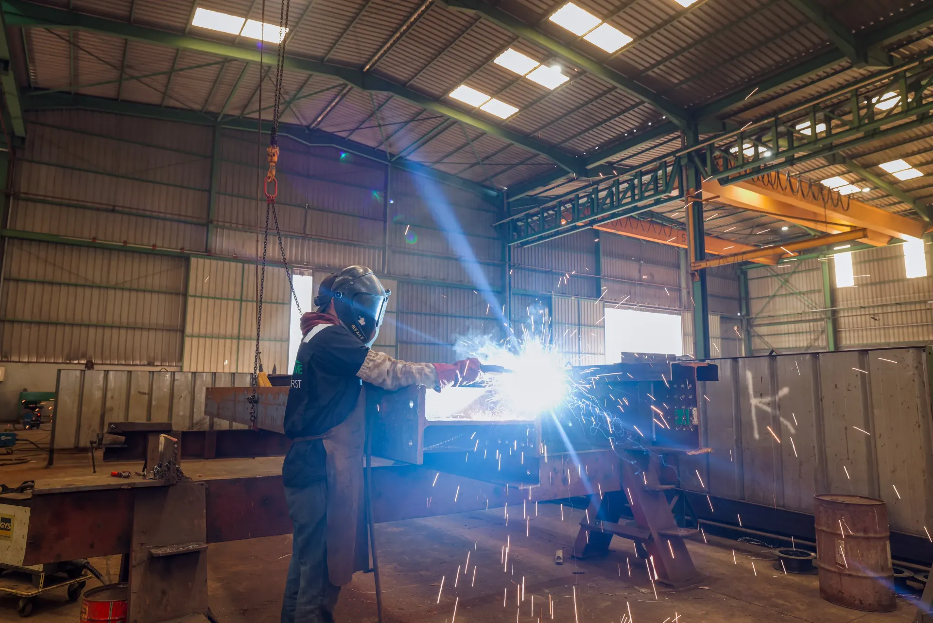 Fabrication de structures métalliques dans les ateliers SOMACHAME